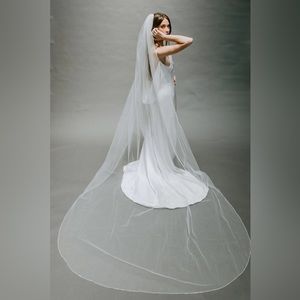 Untamed Petals Dylan Beaded Cathedral Wedding Veil